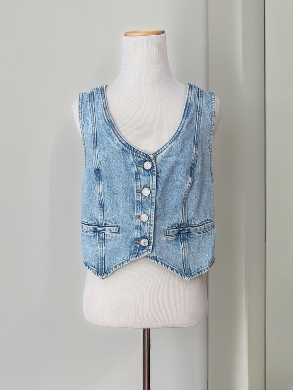 Lucky Brand Light Wash Denim Vest